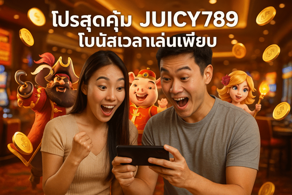 โปรสุดคุ้ม JUICY789 โบนัสเวลาเล่นเพียบ