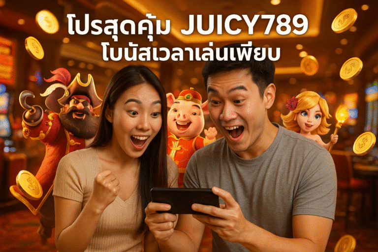 โปรสุดคุ้ม JUICY789 โบนัสเวลาเล่นเพียบ