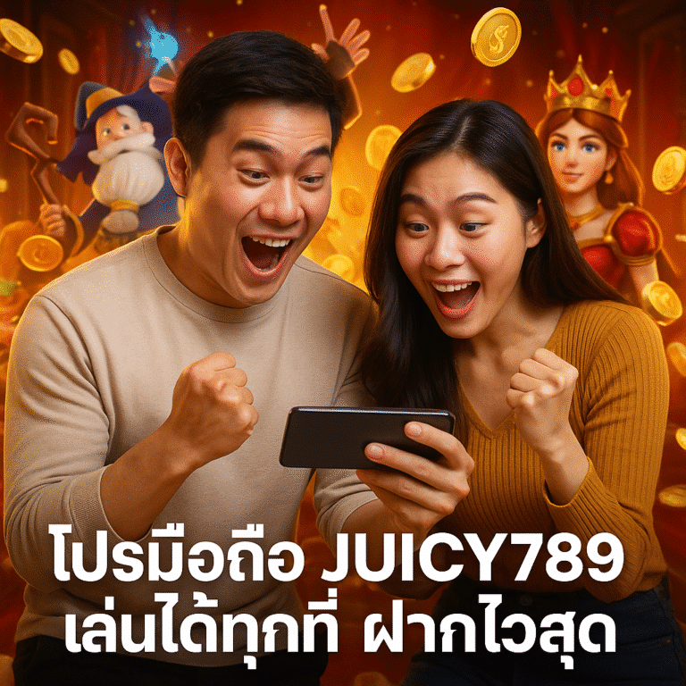 โปรมือถือ JUICY789 เล่นได้ทุกที่ ฝากไวสุด