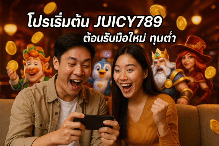โปรเริ่มต้น JUICY789 ต้อนรับมือใหม่ ทุนต่ำ